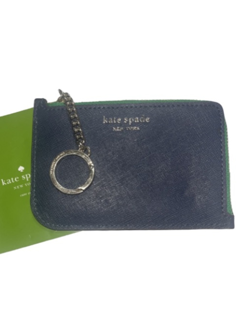 Kate Spade Cameron L-Zip
Colorblock Cardholder Wallet Navy
White Green